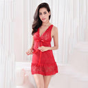 Hot 2016 New Women Sexy Nightwear 5 Colors Plus Size S~XXL Lace Nightgown Sleepwear Dress G-String Sexy Lingerie Robe Sexy AP280 - Lolieshop