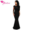 Dear-Lover Lace Dresses Party Gowns Off Shoulder Ladies Robe de Soiree Navy Fishtail Maxi Dress Vestidos longo de festa LC61481 - Lolieshop