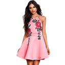Sexy backless padded print summer dress women Floral Printied Casual Sleeveless Party Evening vestidos Short Dress - Lolieshop