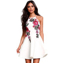 Sexy backless padded print summer dress women Floral Printied Casual Sleeveless Party Evening vestidos Short Dress - Lolieshop