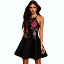 Sexy backless padded print summer dress women Floral Printied Casual Sleeveless Party Evening vestidos Short Dress - Lolieshop