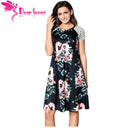 Dear-Lover T-shirt Dresses Womens Summer 2017 Tunic White Backdrop Floral Print A-line Loose Dress vestidos casual mujer LC61596 - Lolieshop