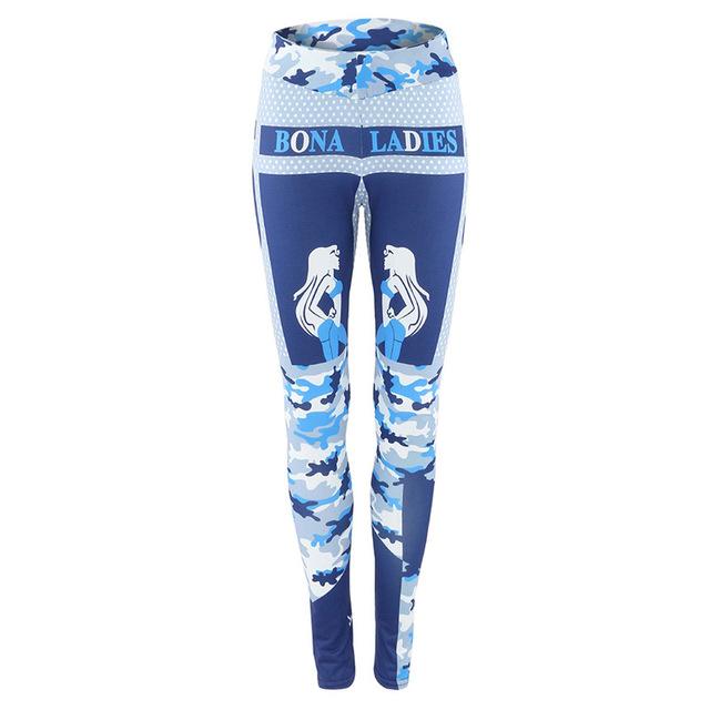 High Waist Sexy Women Sporting Leggings Print Smooth Stretchy Fitness Workout Legins Skinny Bodycon Pants Trousers Grey Jeggings - Lolieshop