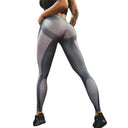 High Waist Sexy Women Sporting Leggings Print Smooth Stretchy Fitness Workout Legins Skinny Bodycon Pants Trousers Grey Jeggings - Lolieshop