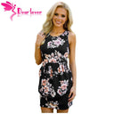 Dear-Lover tank mini dress women Summer Print Black Floral Sleeveless Short Dress with Pockets Tunic Femininos Vestidos LC220079 - Lolieshop