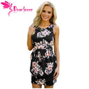 Dear-Lover tank mini dress women Summer Print Black Floral Sleeveless Short Dress with Pockets Tunic Femininos Vestidos LC220079 - Lolieshop