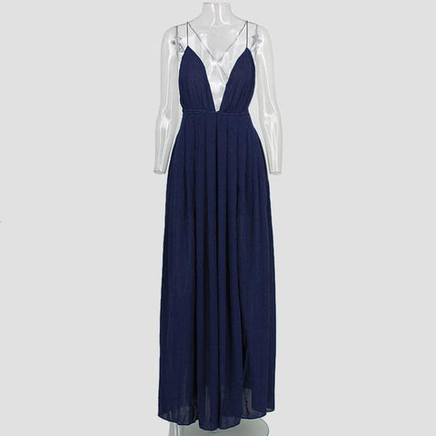 Robe longue de type spaghetti