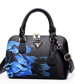Sac a Main motif Floral bleu