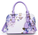 Sac a Main motif Floral mauve
