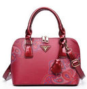 Sac a Main motif Floral  rouge