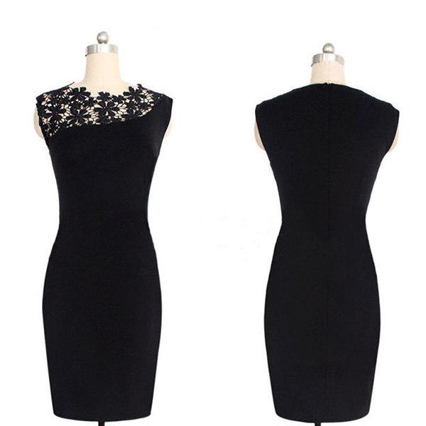 Robe courte de soirée avec un décolleté voilé - Lolieshop