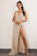 Robe longue pailleté de Soirée - Dos Nu